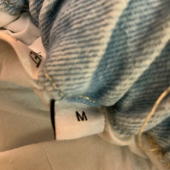 Vervet Paperbag Belted Denim Shorts Light Wash Elastic Waist Medium - Picture 12 of 12